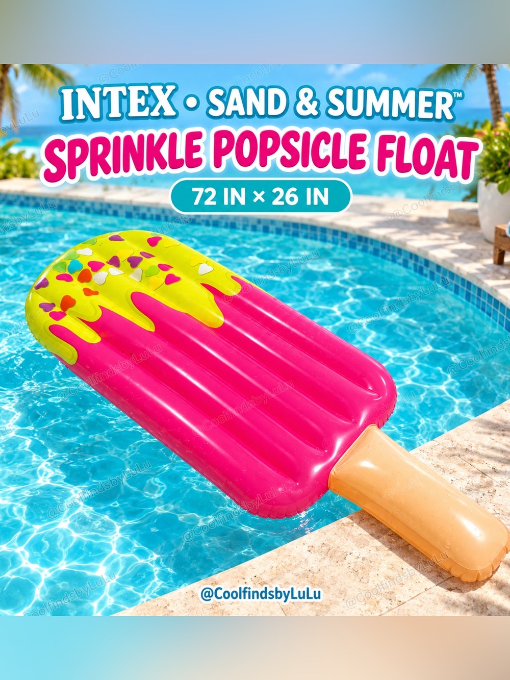 INTEX Sprinkle Popsicle Float 72" x 26" Pool Float